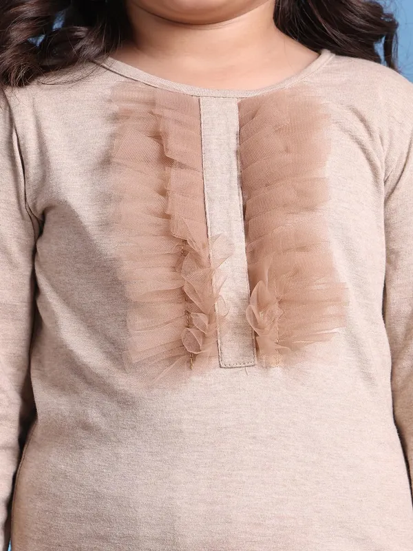 Beige_Cotton_Solid_Clothing_Set_For_Kids