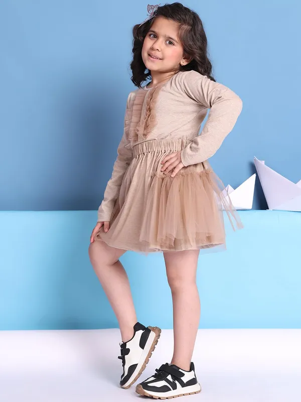 Beige_Cotton_Solid_Clothing_Set_For_Kids