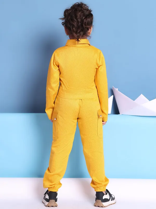 Yellow_Cotton_Polka_Dots_Clothing_Set_For_Kids