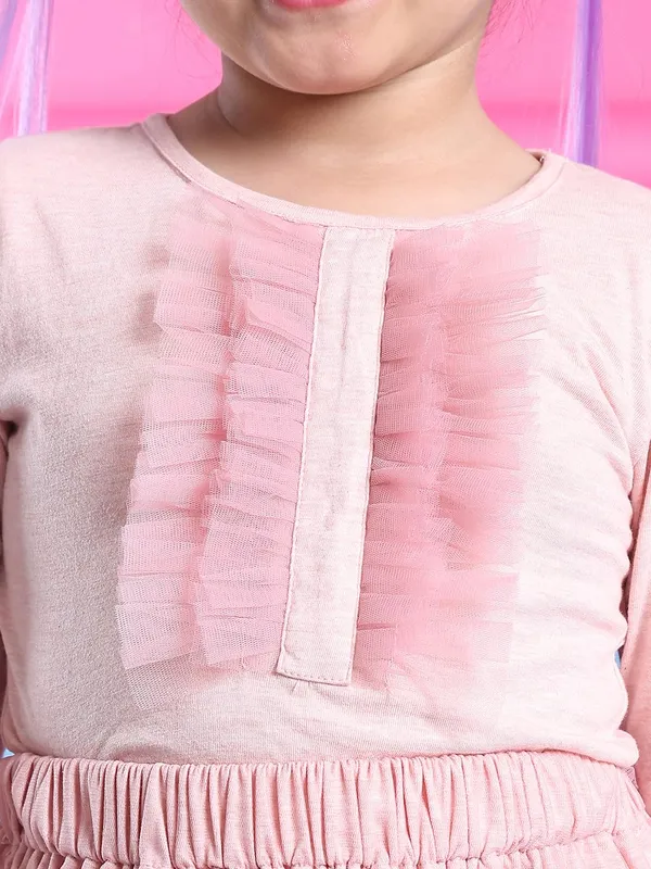 Salmon_Cotton_Solid_Clothing_Set_For_Kids