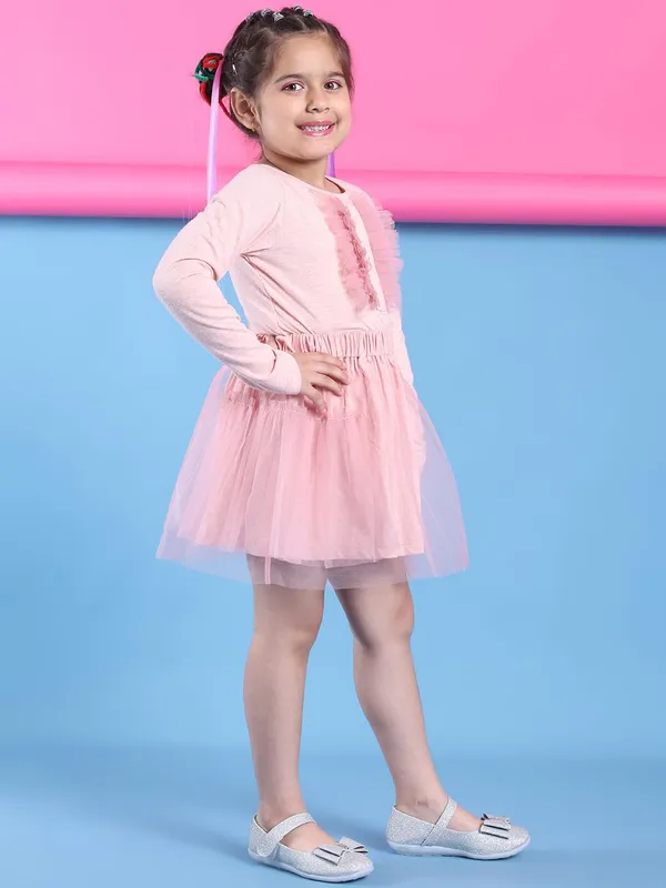 Salmon_Cotton_Solid_Clothing_Set_For_Kids