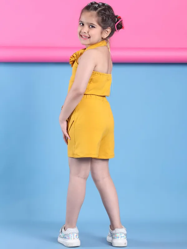 Yellow_Cotton_Solid_Clothing_Set_For_Kids