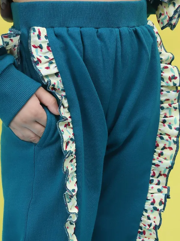 Teal_Cotton_Solid_Clothing_Set_For_Kids