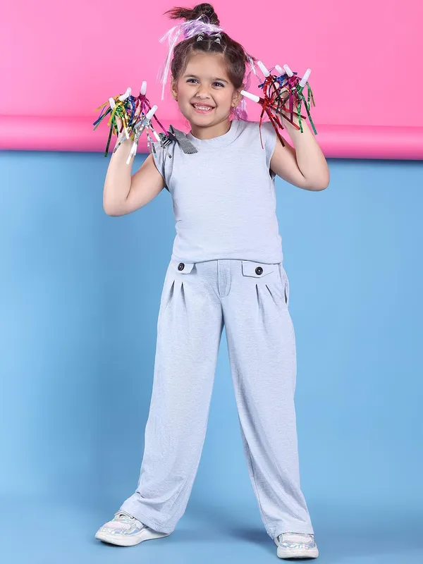 Skyblue_Cotton_Solid_Clothing_Set_For_Kids