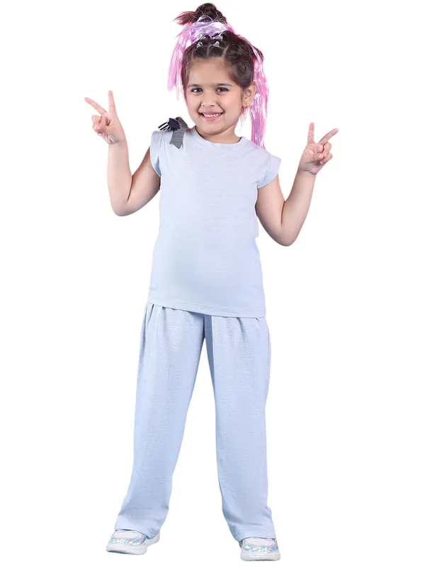 Skyblue_Cotton_Solid_Clothing_Set_For_Kids