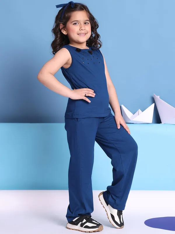 Blue_Rayon_Solid_Clothing_Set_For_Kids