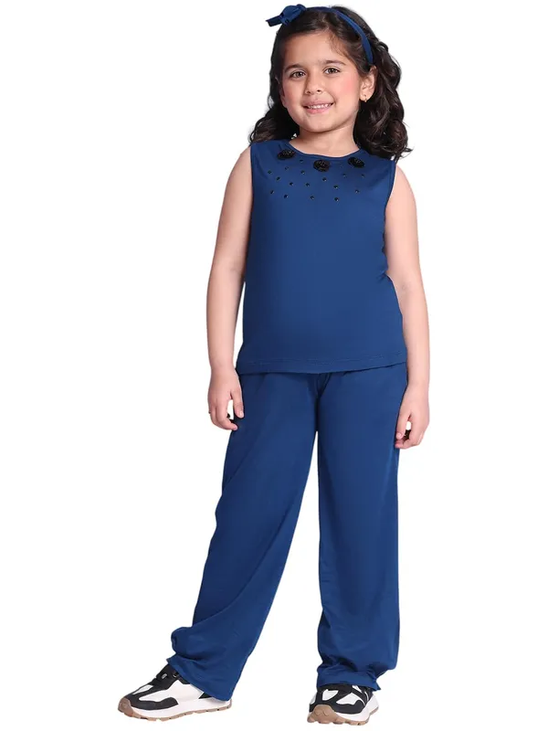 Blue_Rayon_Solid_Clothing_Set_For_Kids