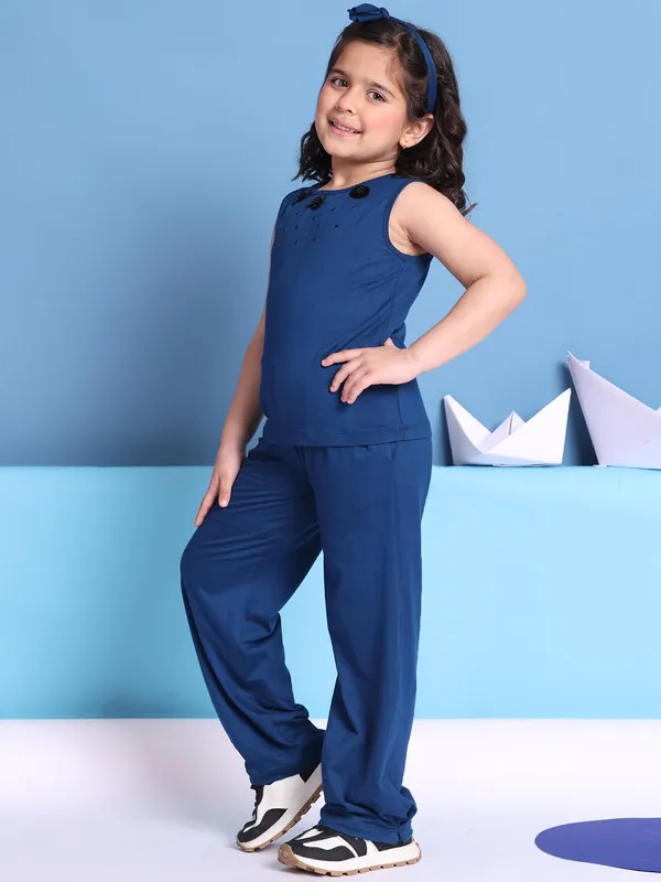 Blue_Rayon_Solid_Clothing_Set_For_Kids