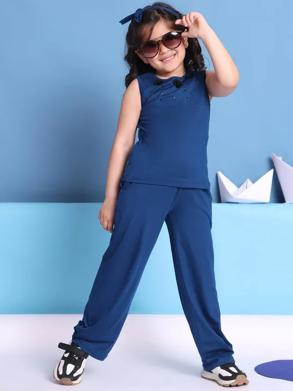 Blue_Rayon_Solid_Clothing_Set_For_Kids