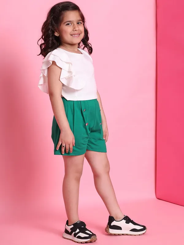 Green_Rayon_Solid_Clothing_Set_For_Kids