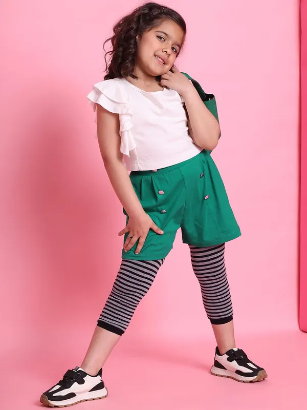 Green_Rayon_Solid_Clothing_Set_For_Kids