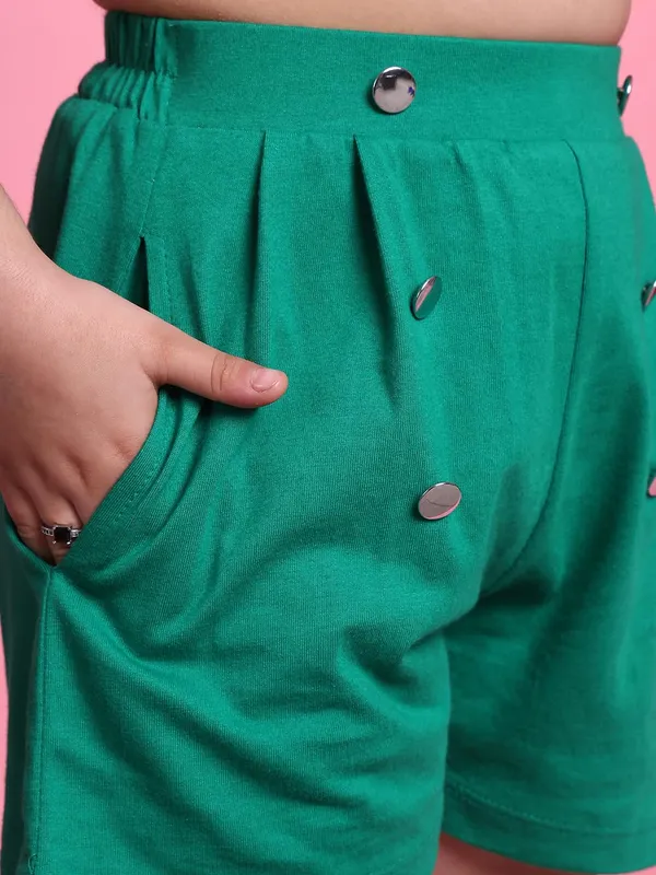 Green_Rayon_Solid_Clothing_Set_For_Kids