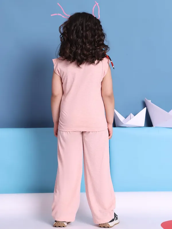 Salmon_Cotton_Solid_Clothing_Set_For_Kids