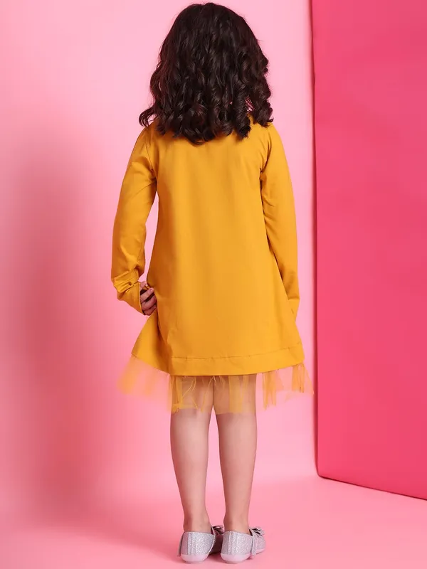 Yellow_Cotton_Solid_Dress_For_Kids