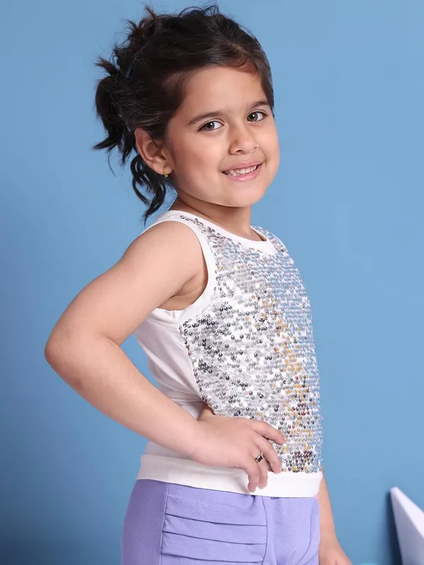 Offwhite_Viscose_Solid_Top_For_Kids
