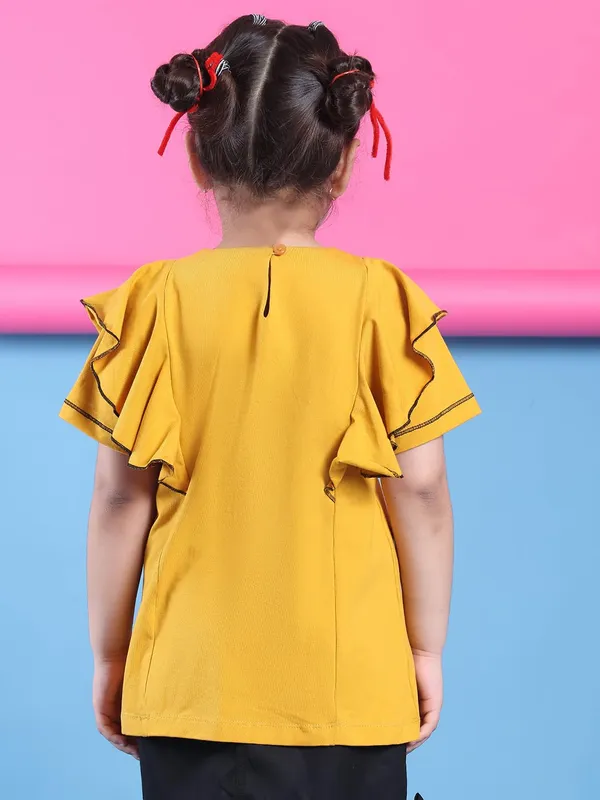 Yellow_Cotton_Solid_Top_For_Kids