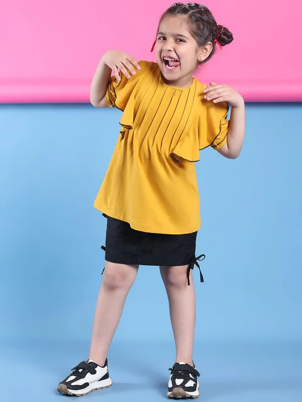 Yellow_Cotton_Solid_Top_For_Kids