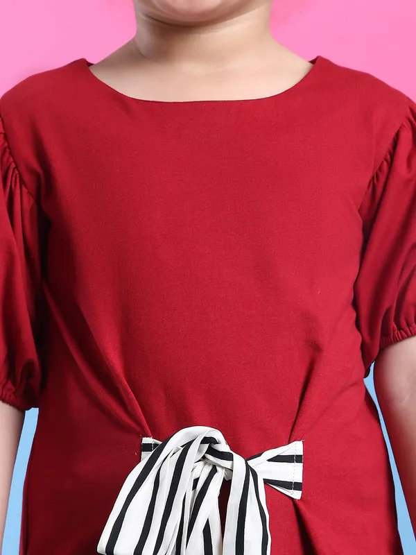 Red_Cotton_Solid_Top_For_Kids