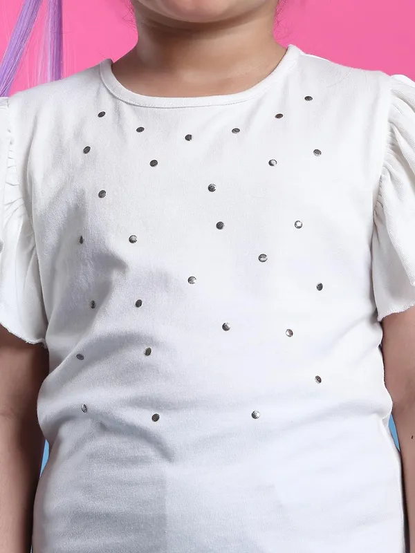 Offwhite_Viscose_Solid_Top_For_Kids