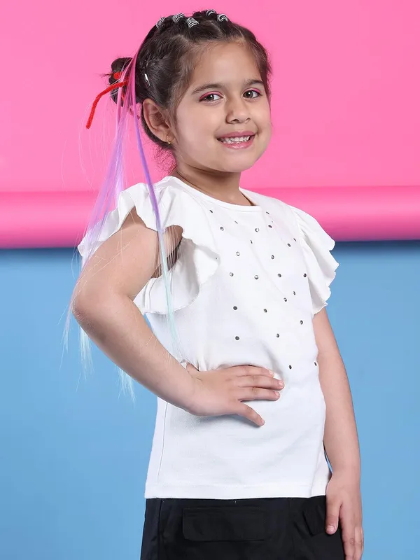 Offwhite_Viscose_Solid_Top_For_Kids