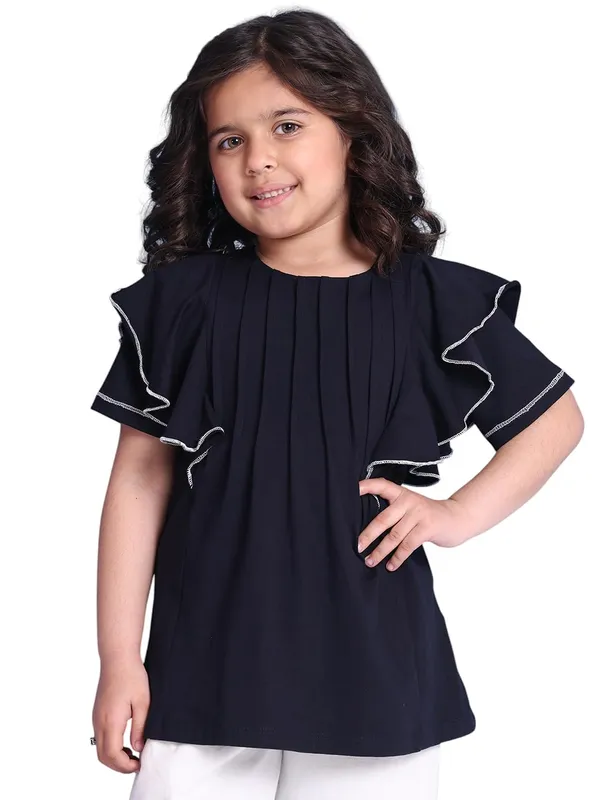Navy_Blue_Cotton_Solid_Top_For_Kids