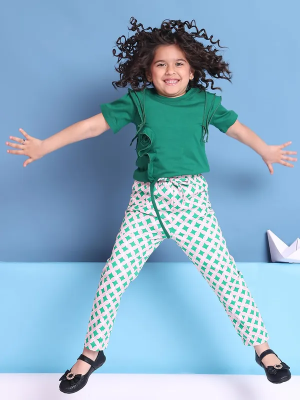 Green_Viscose_Solid_Top_For_Kids