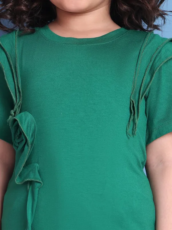 Green_Viscose_Solid_Top_For_Kids