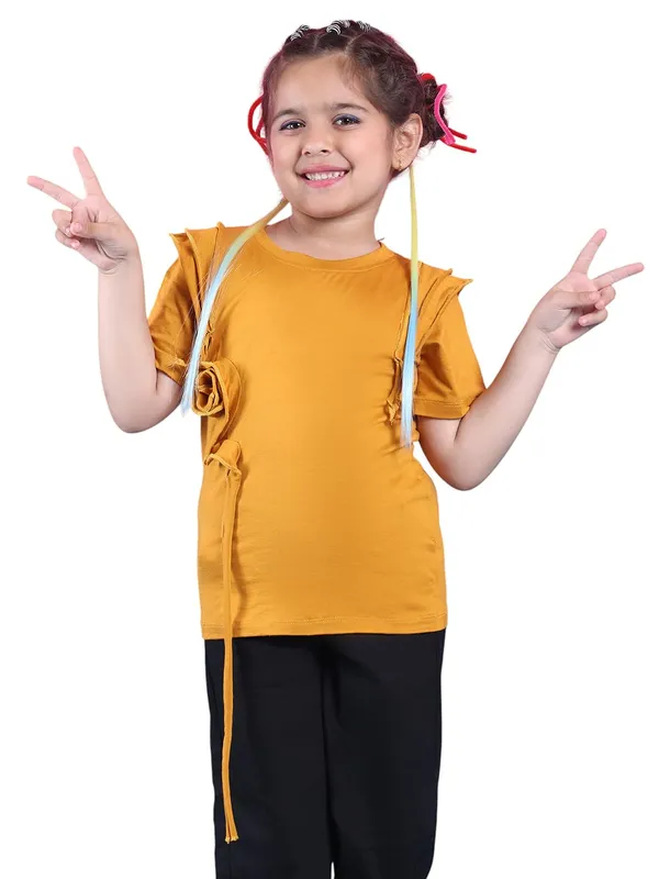 Mustard_Viscose_Solid_Top_For_Kids
