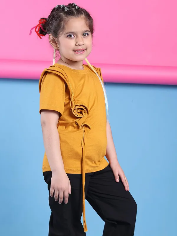 Mustard_Viscose_Solid_Top_For_Kids