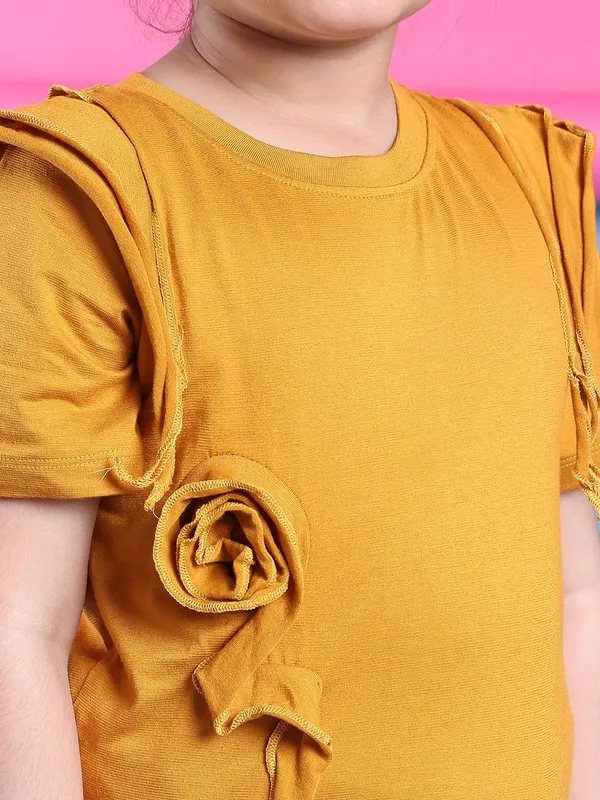 Mustard_Viscose_Solid_Top_For_Kids