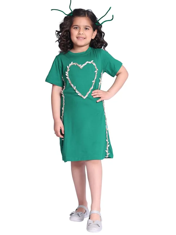 Green_Rayon_Solid_Dress_For_Kids
