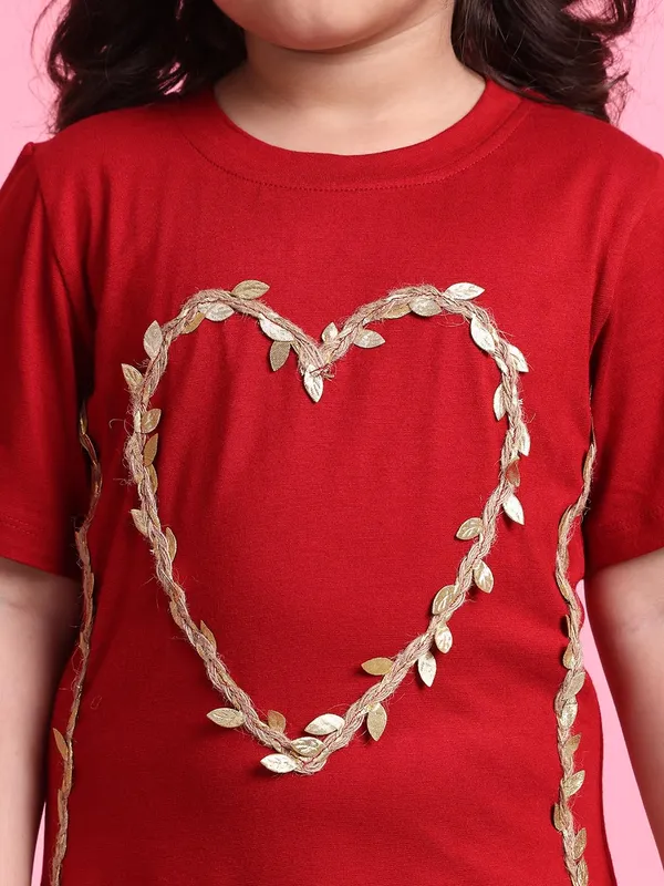 Red_Rayon_Solid_Dress_For_Kids