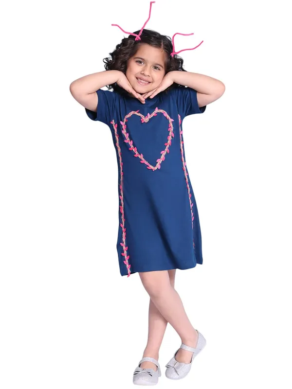 Blue_Rayon_Solid_Dress_For_Kids