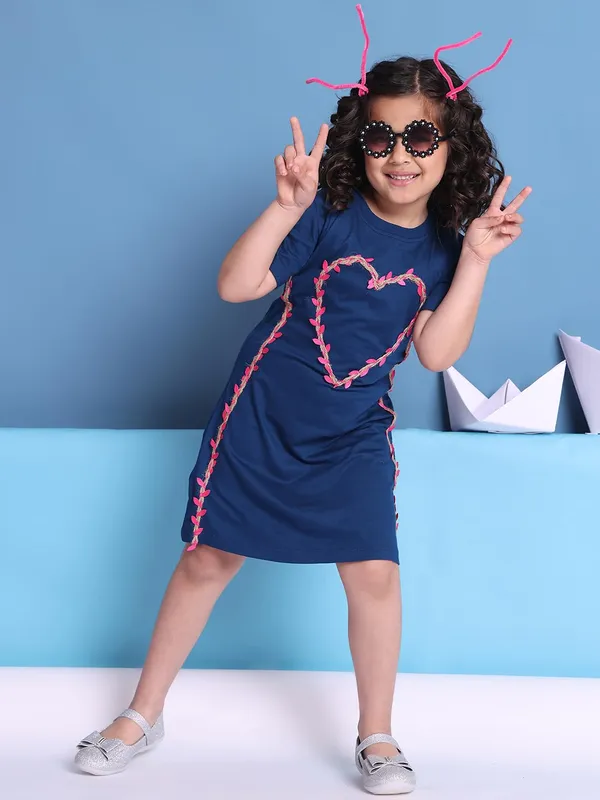 Blue_Rayon_Solid_Dress_For_Kids