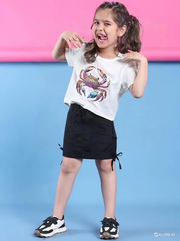 Cream_Rayon_Solid_Top_For_Kids