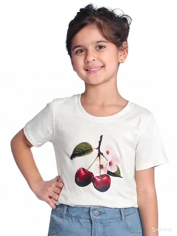 Cream_Rayon_Solid_Top_For_Kids