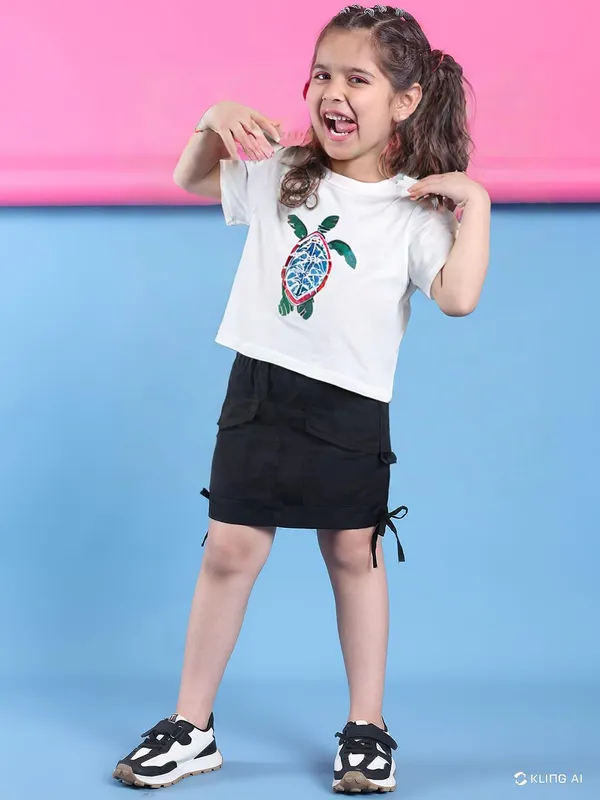 Cream_Rayon_Solid_Top_For_Kids