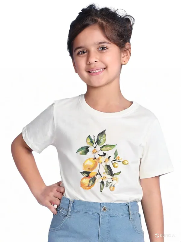 Cream_Rayon_Solid_Top_For_Kids