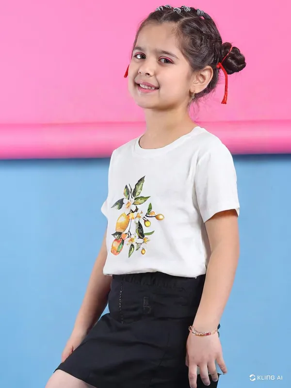 Cream_Rayon_Solid_Top_For_Kids