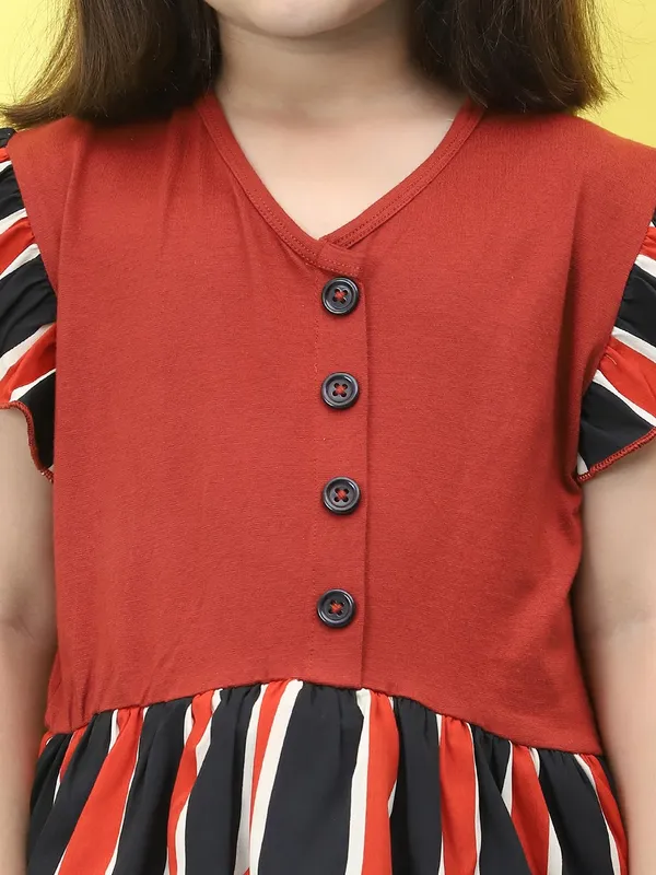 Rust_Cotton_Solid_Clothing_Set_For_Kids