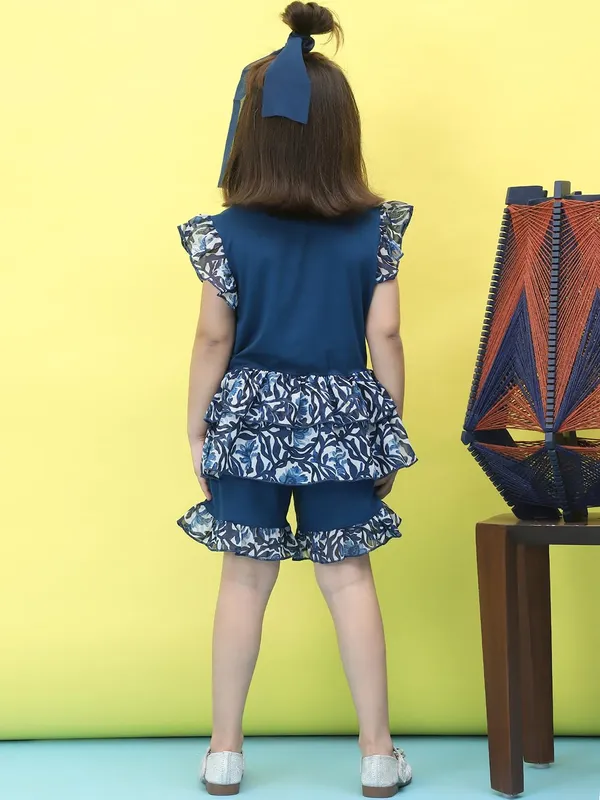 Teal_Cotton_Solid_Clothing_Set_For_Kids