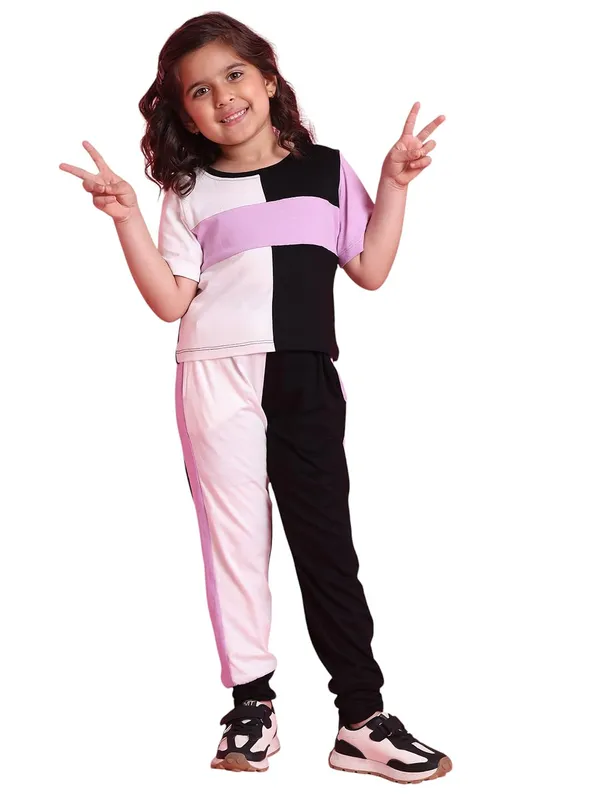 Voilet_Rayon_Solid_Clothing_Set_For_Kids