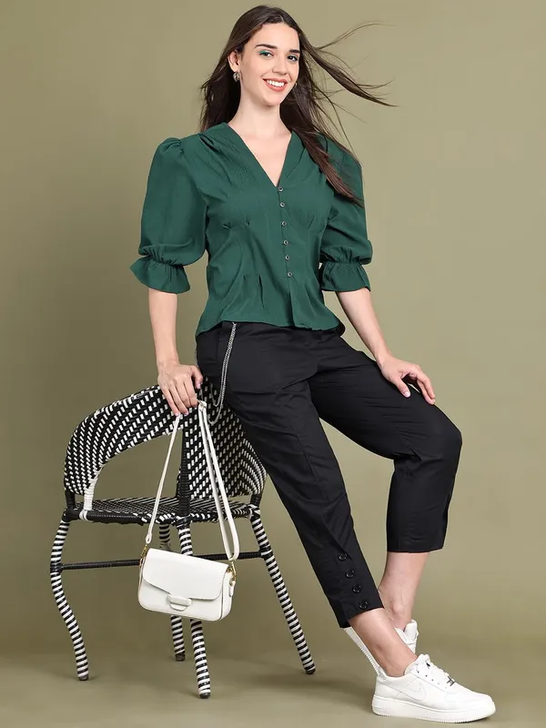 Emerald_Polyester_Solid_Top_For_Women