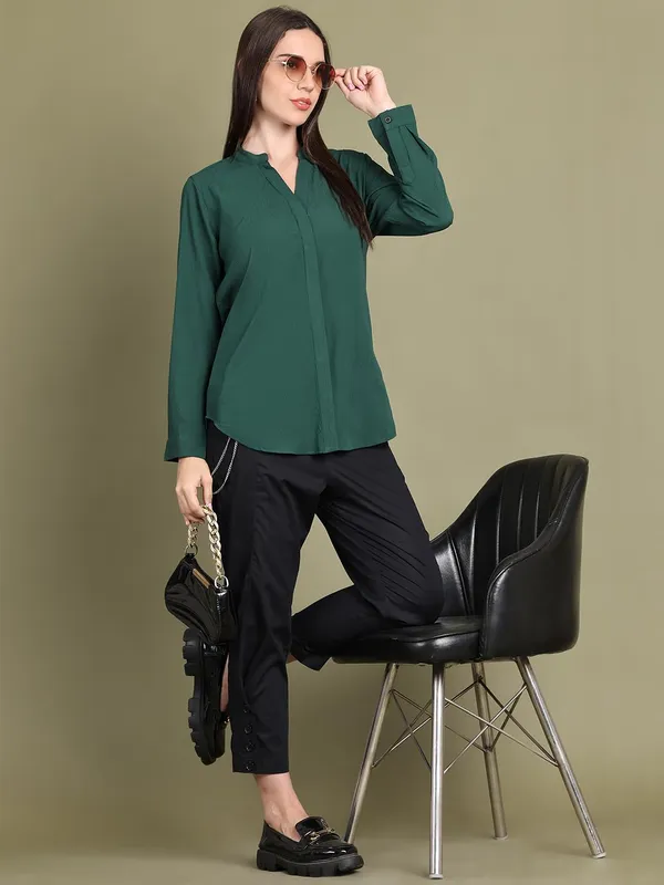Emerald_Polyester_Solid_Top_For_Women
