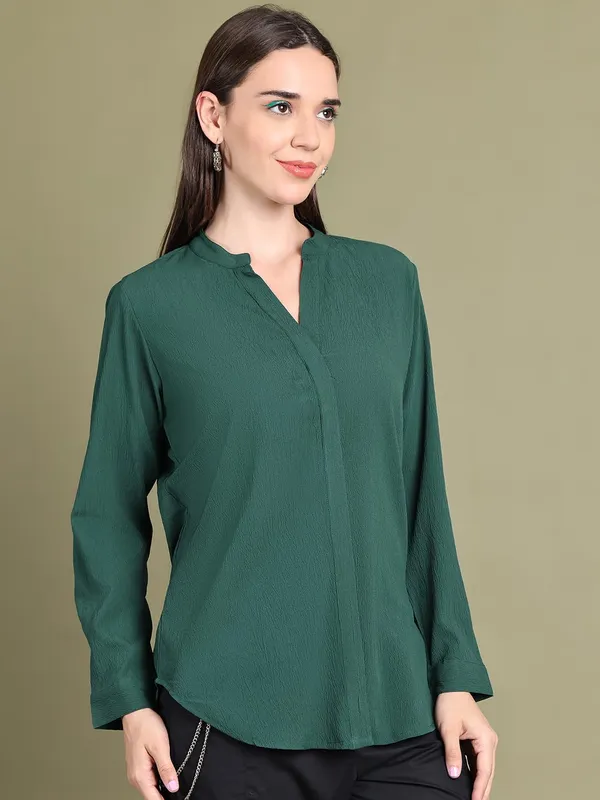 Emerald_Polyester_Solid_Top_For_Women