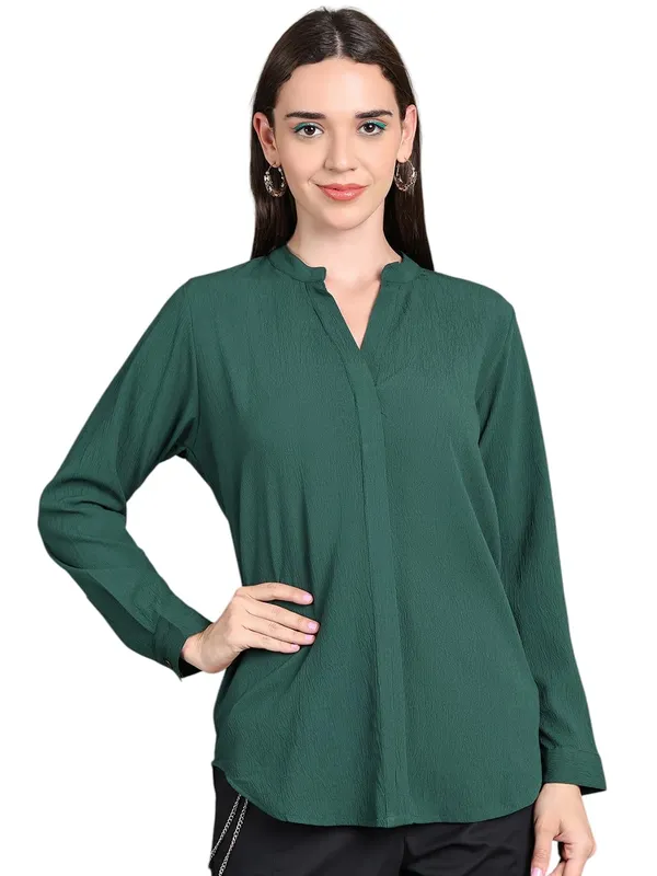 Emerald_Polyester_Solid_Top_For_Women