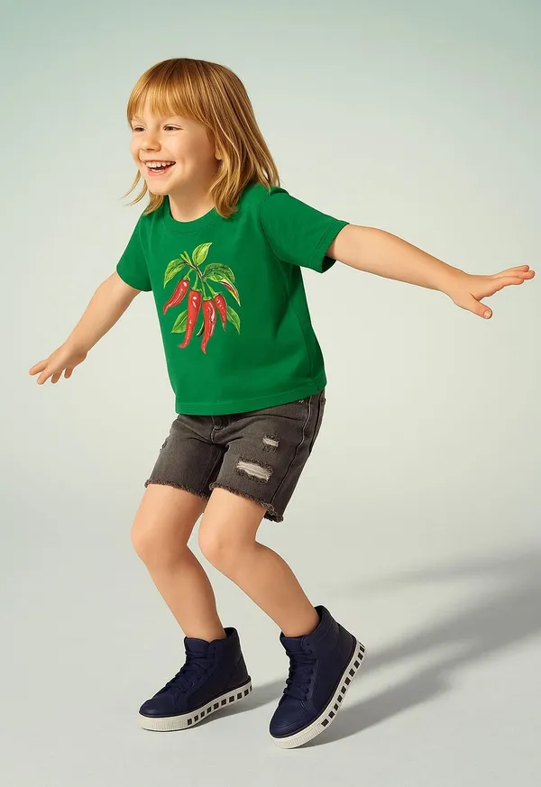 Green_Rayon_Solid_Top_For_Kids