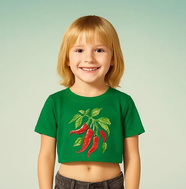 Green_Rayon_Solid_Top_For_Kids
