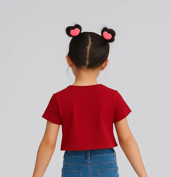 Red_Rayon_Solid_Top_For_Kids