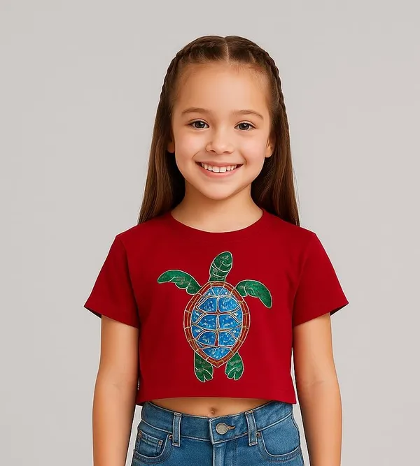 Red_Rayon_Solid_Top_For_Kids